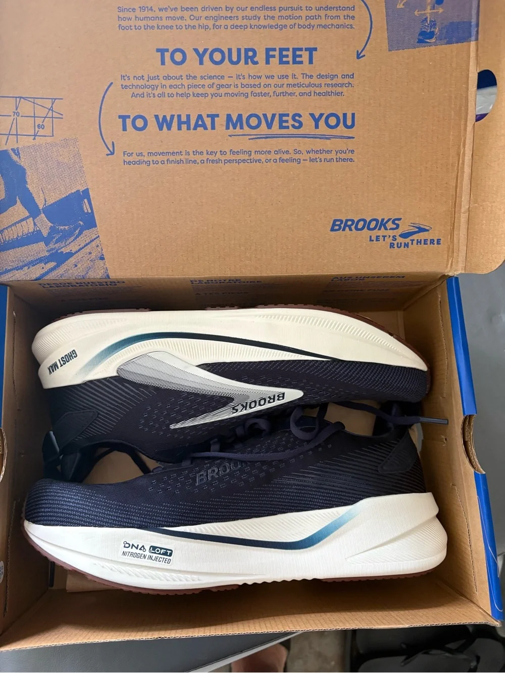 NEW Brooks Men’s Navy Run Shoe - Lightweight Performance Size 10.5 W